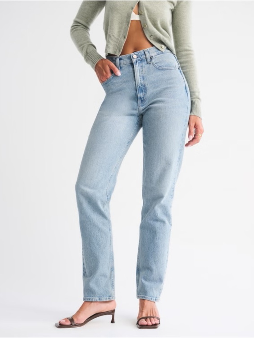 A&F Ultra High Rise 90s Straight Curve Love Jeans